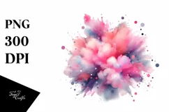 Colorful Pinkish Watercolor Particles | Sublimation | Product Image 3