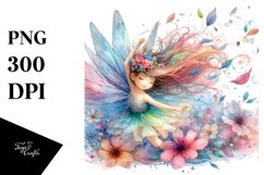Colorful Fairy Petals Watercolor Clipart Product Image 3