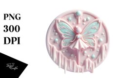 Pastel Round 3D Marzipan Christmas Fairy PNG Product Image 1