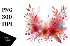 Colorful Redish Watercolor Splash | Sublimation | Clipart Product Image 3