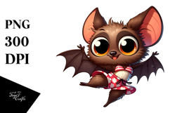 Ridiculously Cute Cartoon Bat PNG Product Image 1