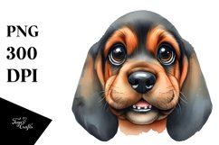 Watercolor Baby Bloodhound Clipart Product Image 1