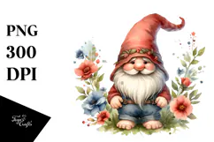 Vintage Funny Gnome PNG Product Image 1