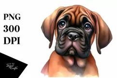 Baby Mastiff Caricature | Sublimation Clipart Product Image 1