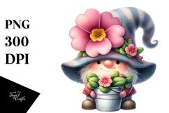 Adorable Gnome with Big Hat, PNG Product Image 1