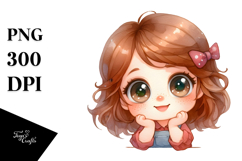 Watercolor Baby Cartoon Brittany PNG Product Image 1