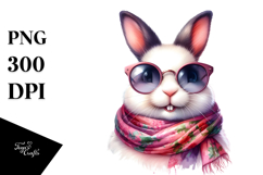 Whimsical Rabbit Portrait, Transparent PNG Product Image 1