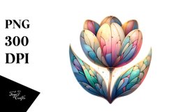 Pastel Wooden Glossy Tulip | Clipart Product Image 3