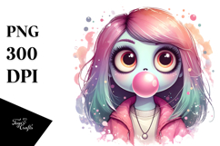 Funny Ghoul Girl, Transparent PNG Product Image 1