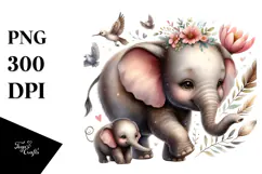 Baby Elephant with Big Eyes, PNG Product Image 1