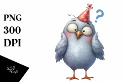 Funny Dove Standing Party Hat | Sublimation | Clipart Product Image 3