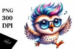 joyful baby owl, Transparent PNG Product Image 1