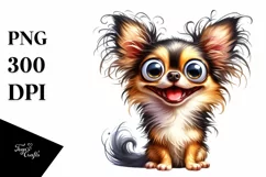 Funny Chihuahua with Popping Eyes | Sublimation | Clipart Product Image 1