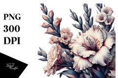 Abstract Detailed Gladiolus Clipart Product Image 1