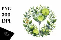 Vibrant Watercolor Gimlet | Clipart Product Image 3