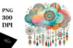 Colorful Boho Cloud PNG Product Image 1