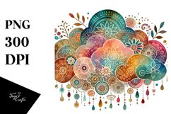 Colorful Boho Cloud PNG Product Image 1