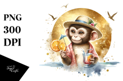 Happy Monkey Drinking Cocktail Product Image 1