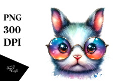 Cute Vibrant Monkey Baby with Sunglasses PNG Product Image 1