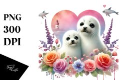 Adorable Baby Seal Heart PNG Product Image 1