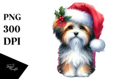 Cute Santa Hat Havanese, Transparent PNG Product Image 1