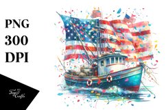 Vibrant Fishing Boat Clipart Product Image 3