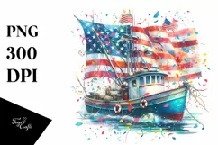 Vibrant Fishing Boat Clipart Product Image 3