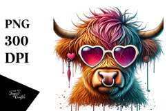 Highland Calf with Cool Haircut, PNG Product Image 1