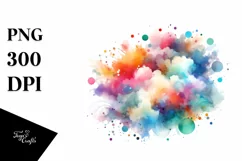 Colorful Watercolor Splash | Sublimation Clipart Product Image 3