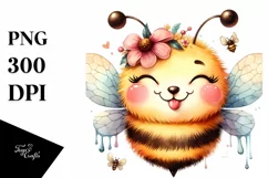 Funny Cute Bee Smiling with the Tongue Out Product Image 1