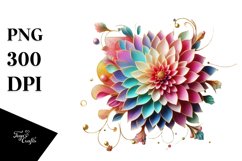 Watercolor Luxury Flower Splash Clipart Product Image 3