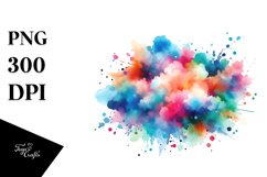 Colorful Watercolor Splash | Sublimation Clipart Product Image 1