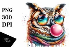 High Detail Owl Quirky Sunglasses Clipart Product Image 3