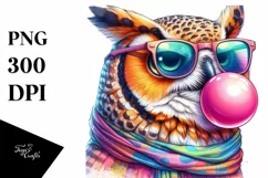 High Detail Owl Quirky Sunglasses Clipart Product Image 1