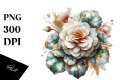 Shiny Begonia Made of Like Material with Small Golden Product Image 1