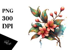 Detailed Stained Jasmine | Sublimation | Clipart Product Image 3