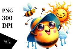 Funny Cute Bee Smiling with the Tongue Out Product Image 3