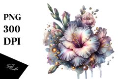 Shiny Gladiolus Watercolor Sticker Clipart Product Image 3