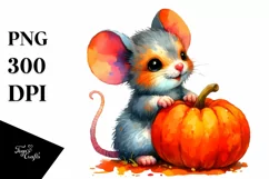 Baby Mouse in Vibrant Drawing | Sublimation | Clipart Product Image 3