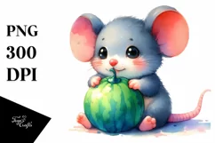Baby Mouse in Vibrant Drawing | Sublimation | Clipart Product Image 1