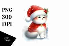Christmas Cat Pastels, Transparent PNG Product Image 3