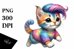 Cute Baby Cat Running PNG Product Image 3