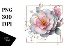 Glossy Camellia Made of -like Material PNG Product Image 1