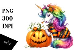 Unicorn Halloween Sublimation Clipart Product Image 3