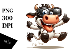 Cute Kitten with Cow PNG Product Image 1