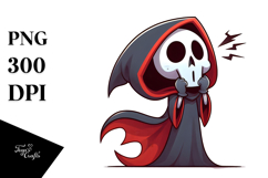 Innocent Reaper with Superhero Cape, PNG Product Image 1