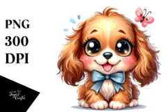 Happy Cartoon Cocker Spaniel, Transparent PNG Product Image 1