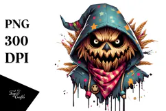 Funny Scarecrow in Spooky Hoodie Product Image 1