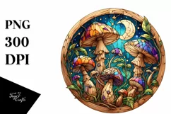 Detailed Stained Mushroom Watercolor Splash PNG Product Image 3