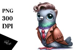 Dressed Dove Excited Clipart Product Image 3